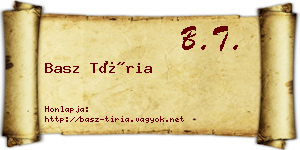 Basz Tíria névjegykártya